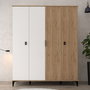 Hanah Home Neva 6403 Armario Roble Zafiro y Blanco